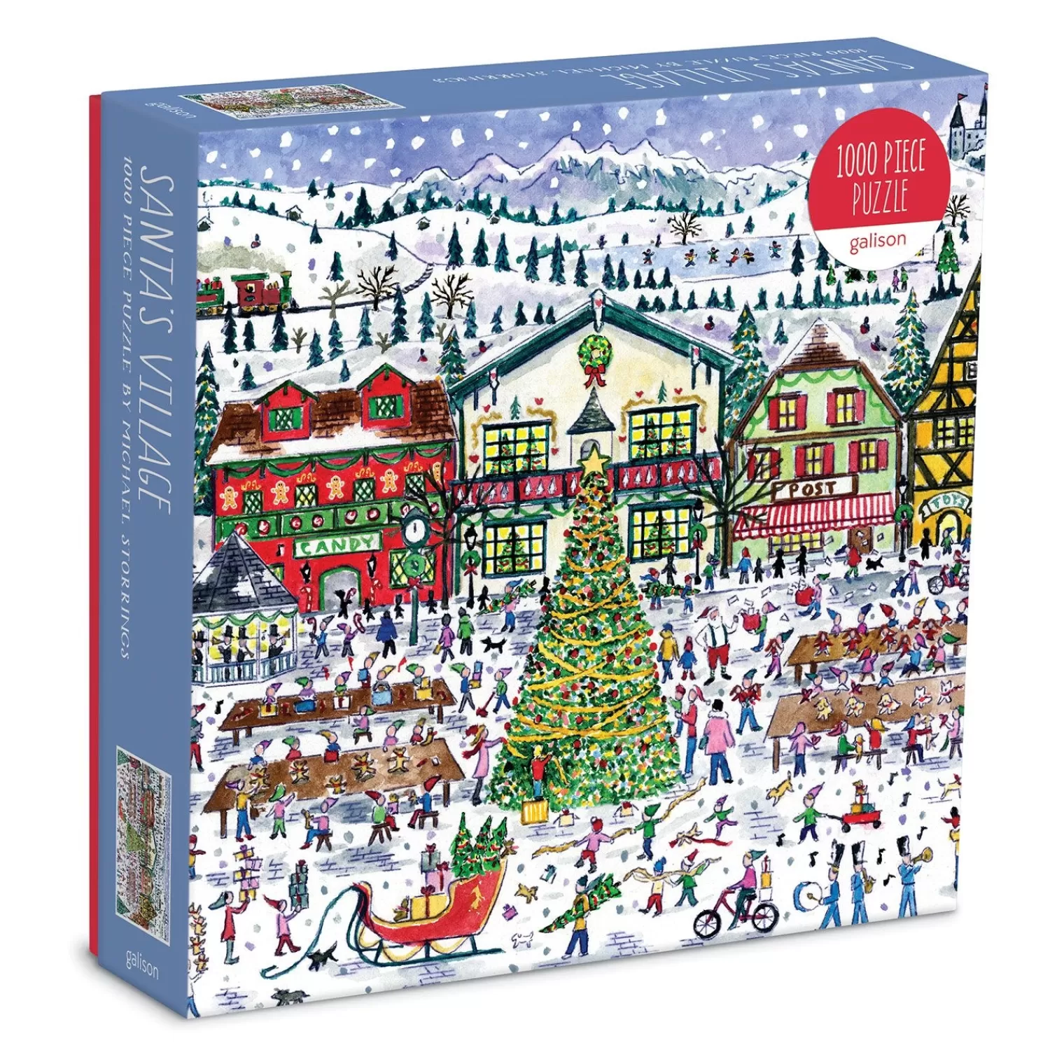 1000 Piece Puzzles*Galison Michael Storrings Santa's Village 1000 Piece Puzzle