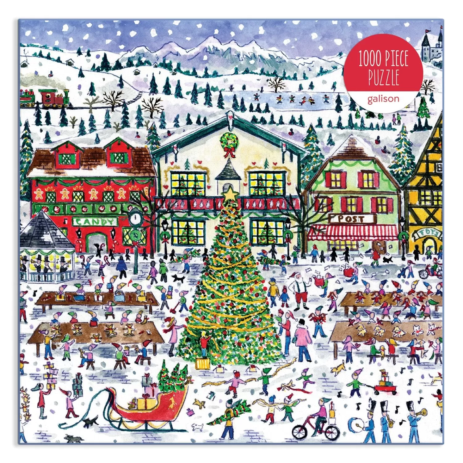 1000 Piece Puzzles*Galison Michael Storrings Santa's Village 1000 Piece Puzzle