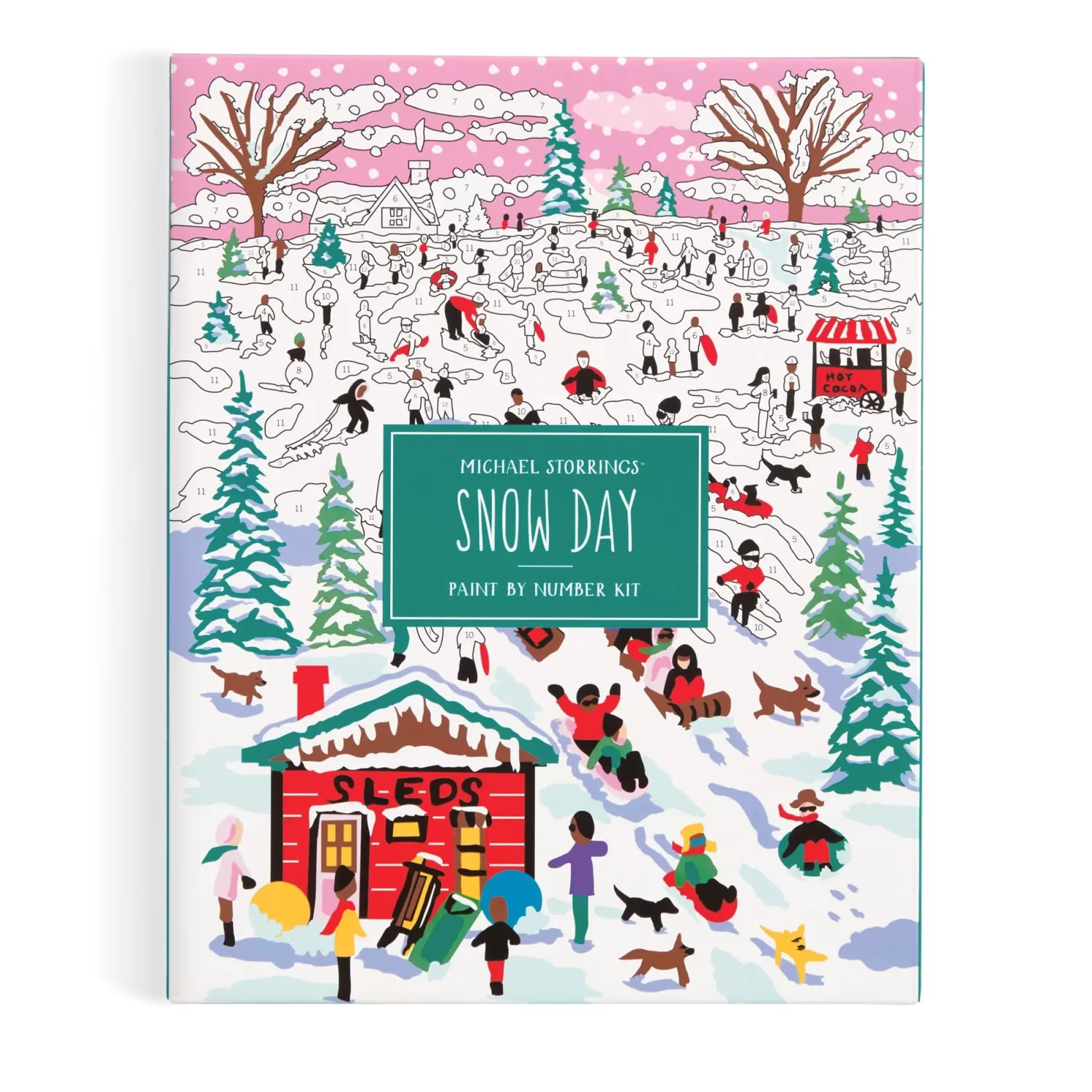 Paint By Number Kits*Galison Michael Storrings Snow Day 11X14 Paint By Number Kit