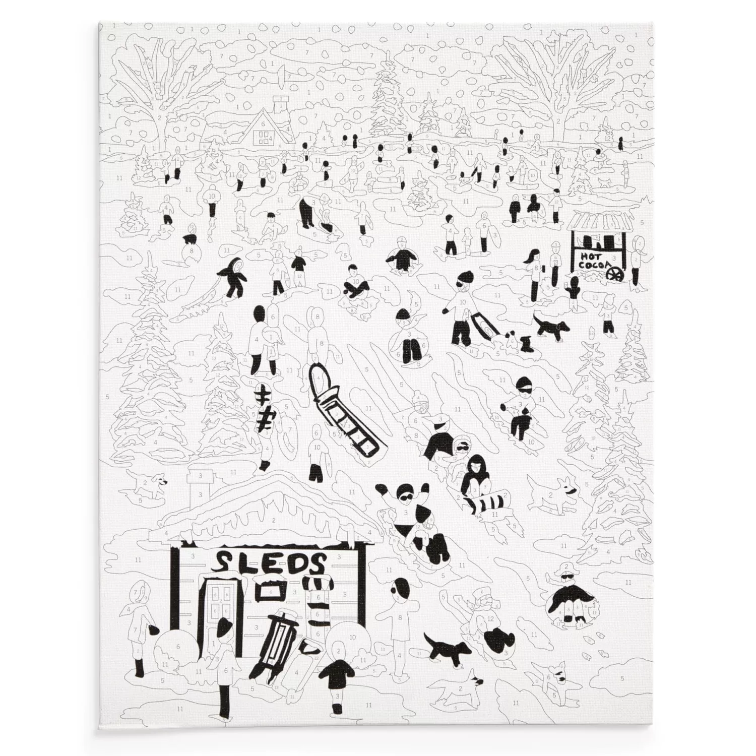 Paint By Number Kits*Galison Michael Storrings Snow Day 11X14 Paint By Number Kit