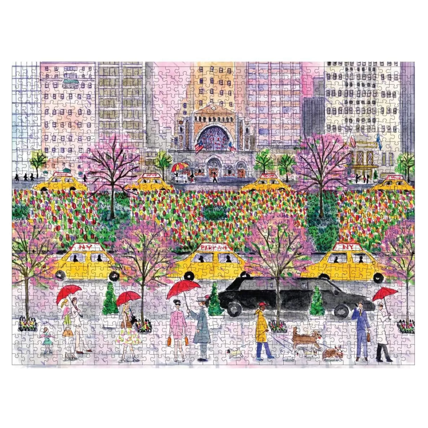 1000 Piece Puzzles*Galison Michael Storrings Spring On Park Avenue 1000 Piece Jigsaw Puzzle