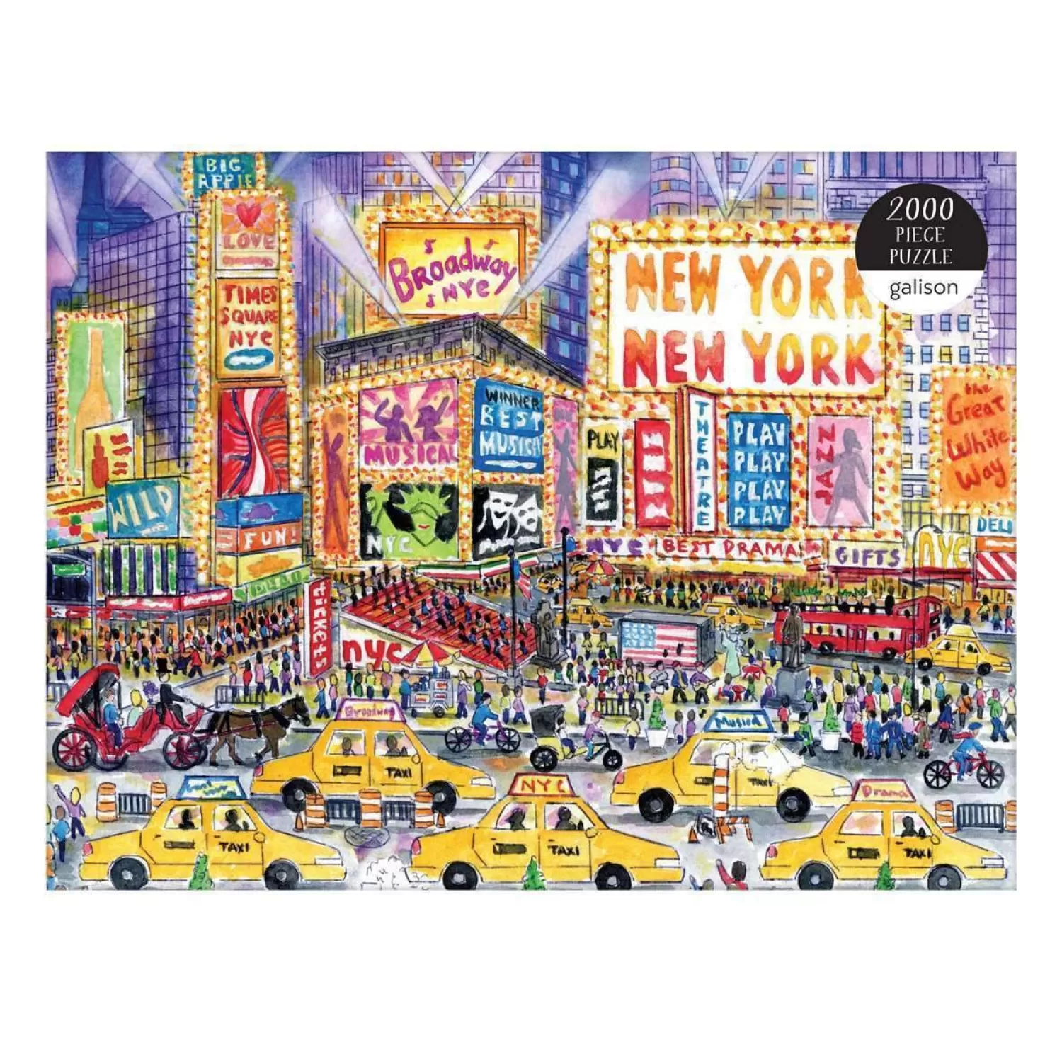 2000 Piece Puzzles*Galison Michael Storrings The Great White Way 2000 Piece Jigsaw Puzzle