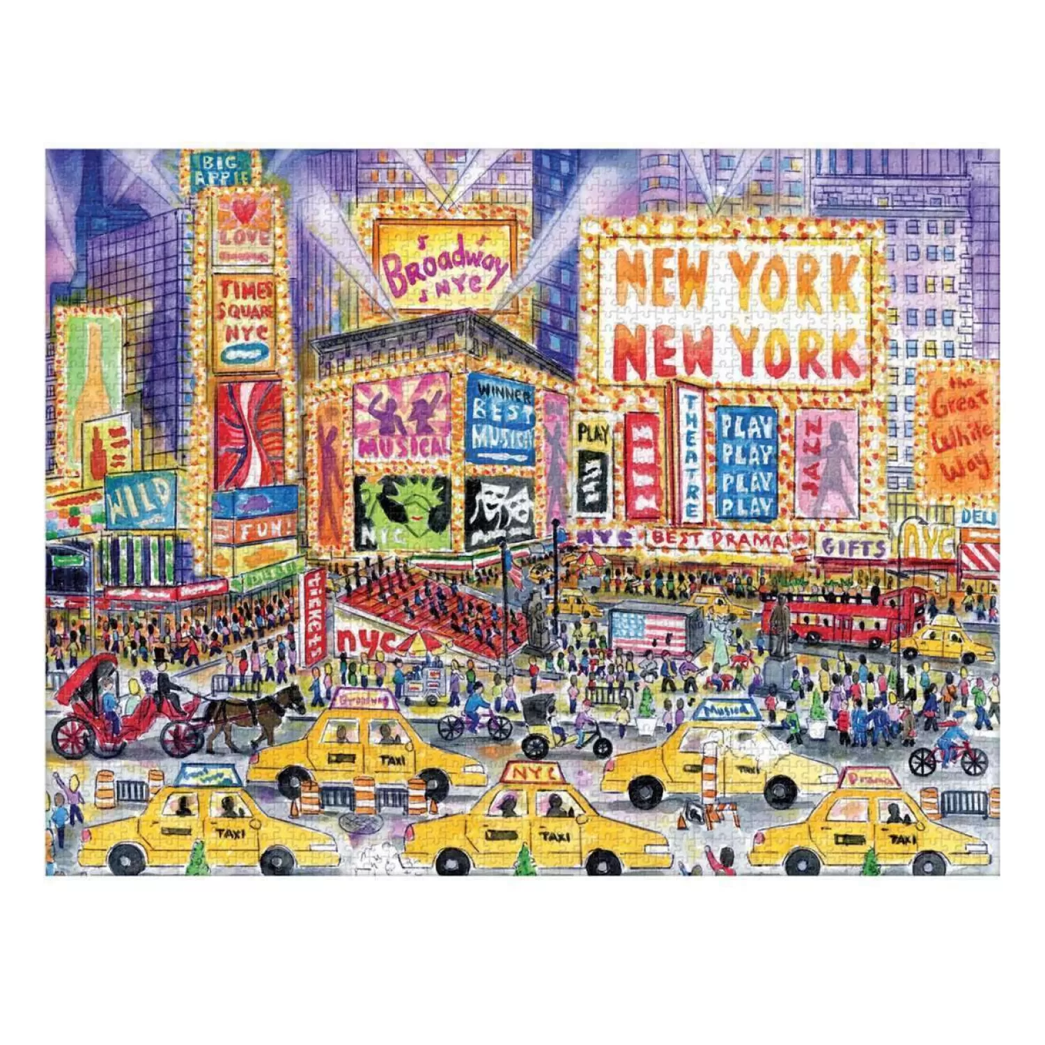 2000 Piece Puzzles*Galison Michael Storrings The Great White Way 2000 Piece Jigsaw Puzzle