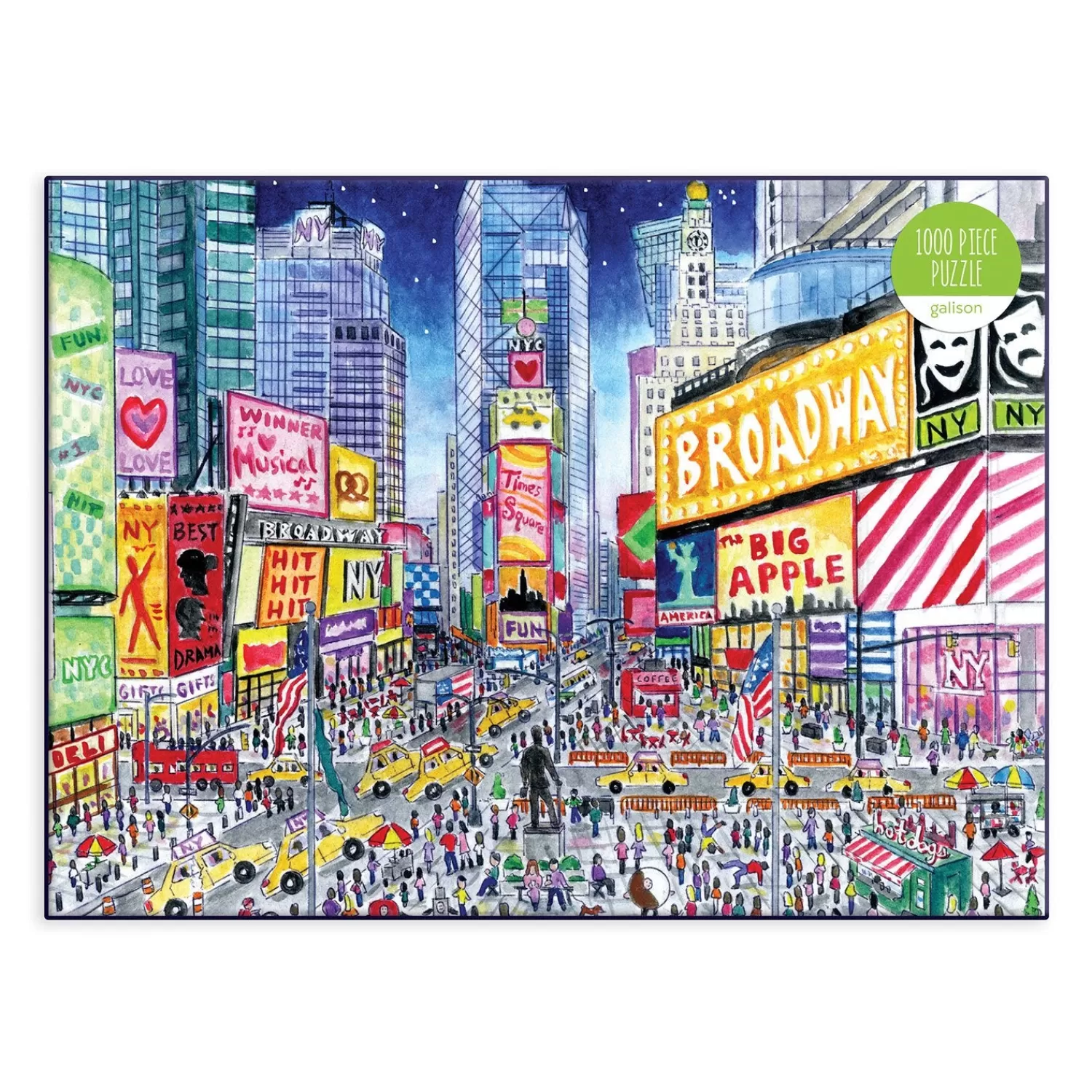 1000 Piece Puzzles*Galison Michael Storrings Times Square 1000 Piece Jigsaw Puzzle