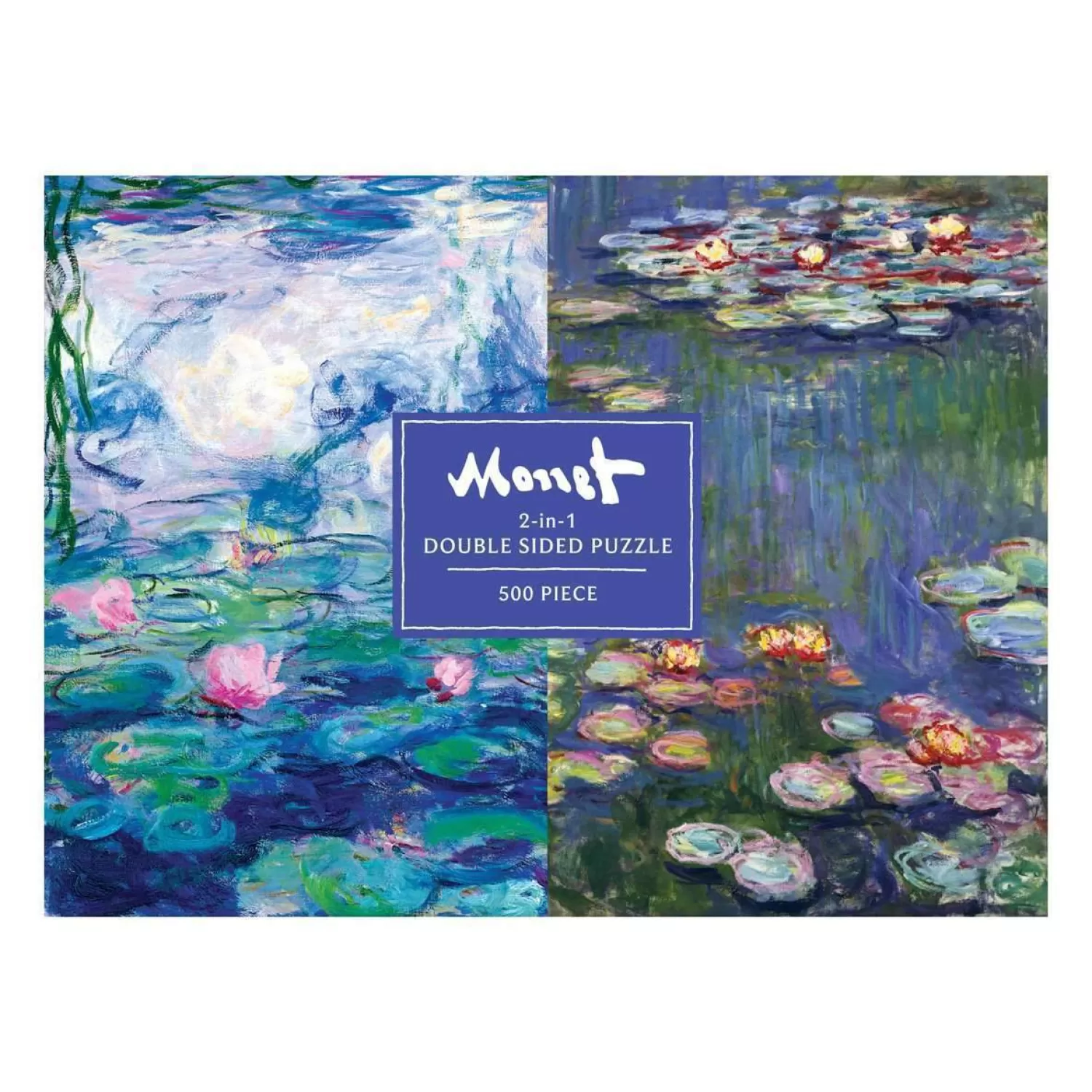 500 Piece Puzzles*Galison Monet Double-Sided 500 Piece Jigsaw Puzzle