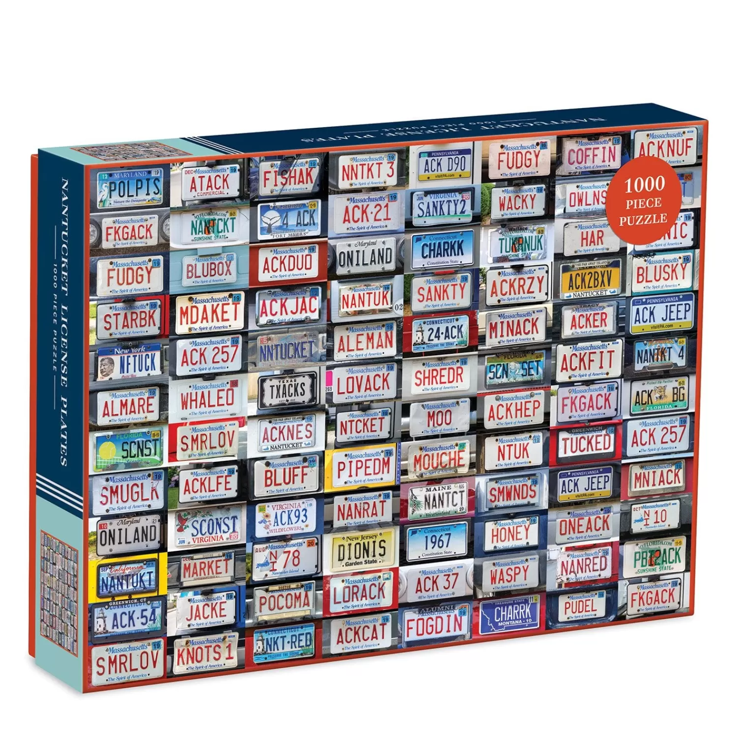 1000 Piece Puzzles*Galison Nantucket License Plates 1000 Piece Jigsaw Puzzle