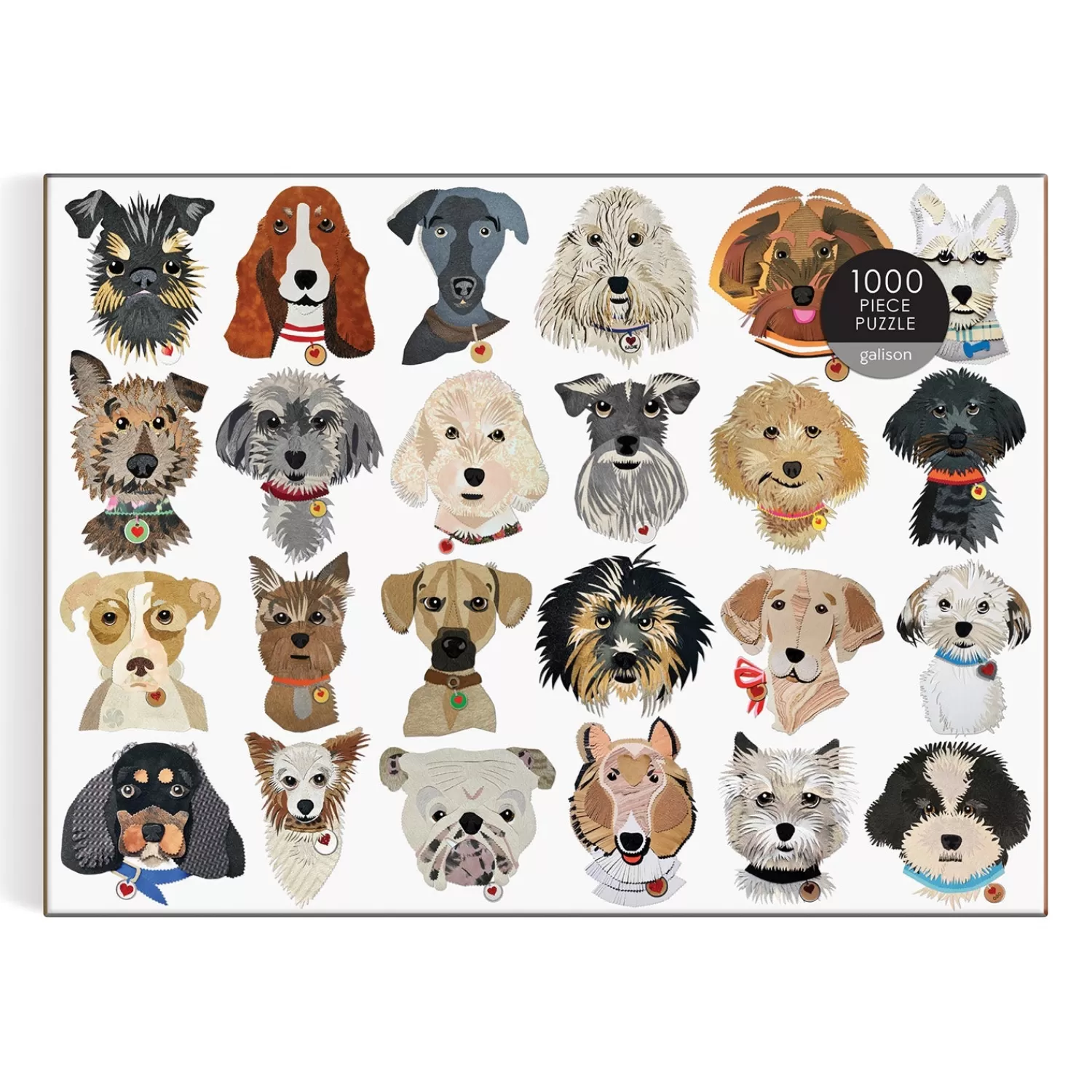 1000 Piece Puzzles*Galison Paper Dogs 1000 Piece Puzzle