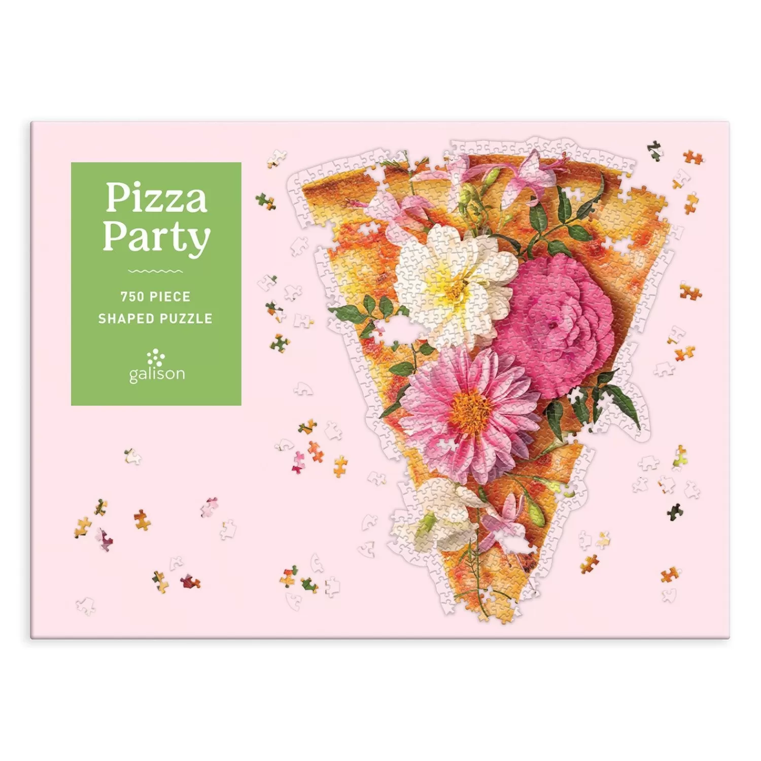 750 Piece Puzzles*Galison Pizza Party 750 Piece Shaped Jigsaw Puzzle