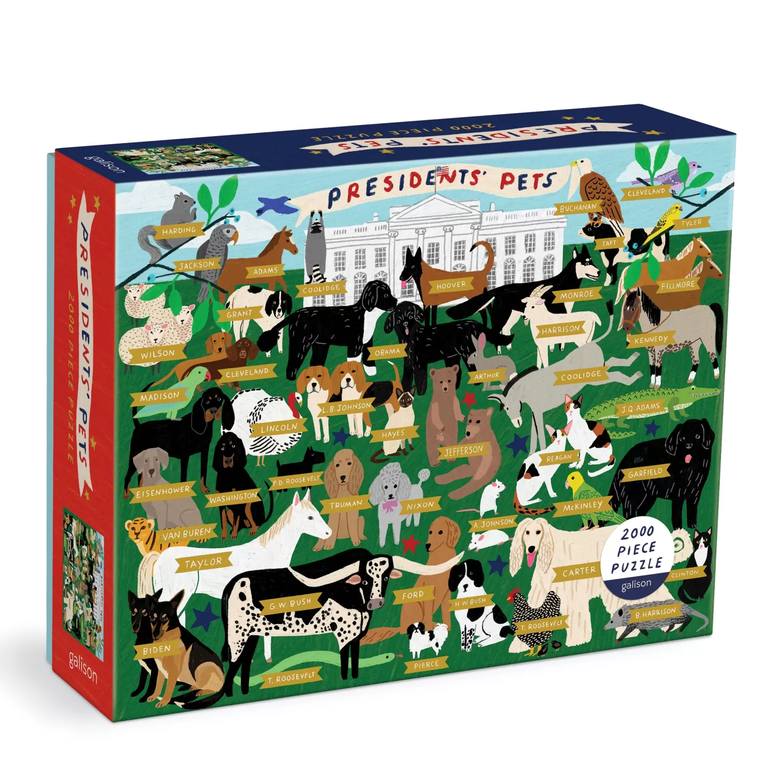 2000 Piece Puzzles*Galison Presidents' Pets 2000 Piece Puzzle