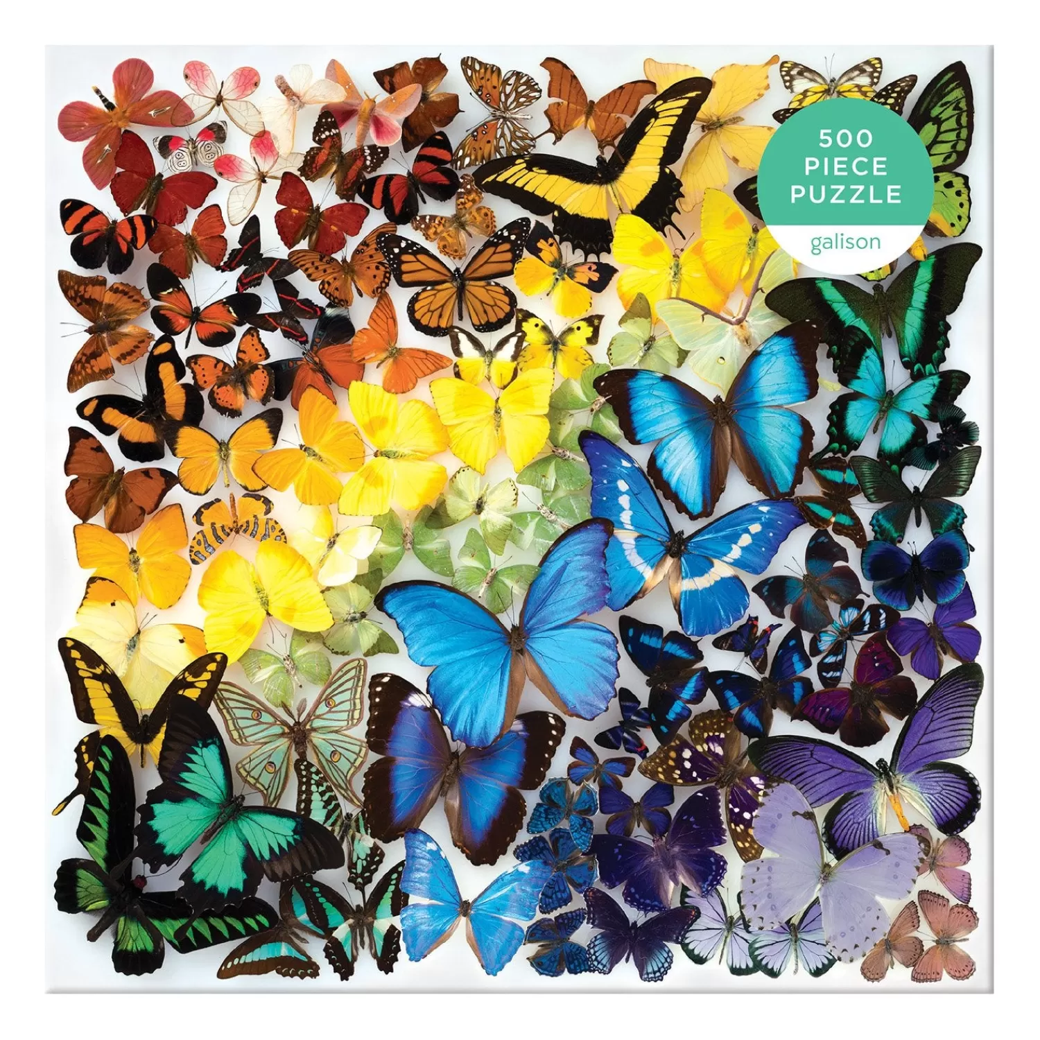 500 Piece Puzzles*Galison Rainbow Butterflies 500 Piece Jigsaw Puzzle