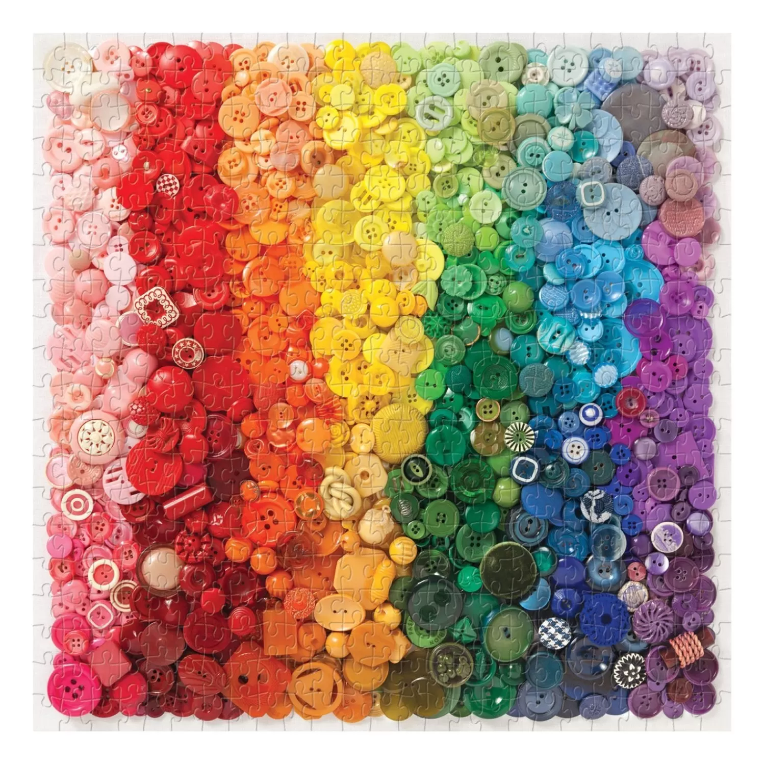 500 Piece Puzzles*Galison Rainbow Buttons 500 Piece Jigsaw Puzzle