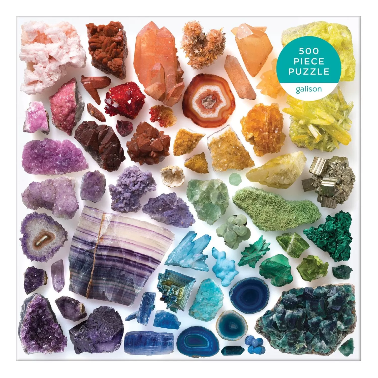 500 Piece Puzzles*Galison Rainbow Crystals 500 Piece Jigsaw Puzzle