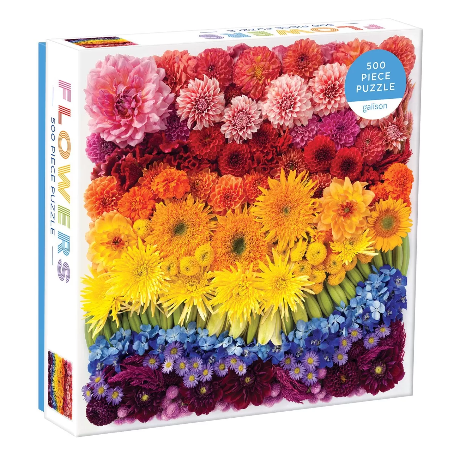 500 Piece Puzzles*Galison Rainbow Summer Flowers 500 Piece Jigsaw Puzzle