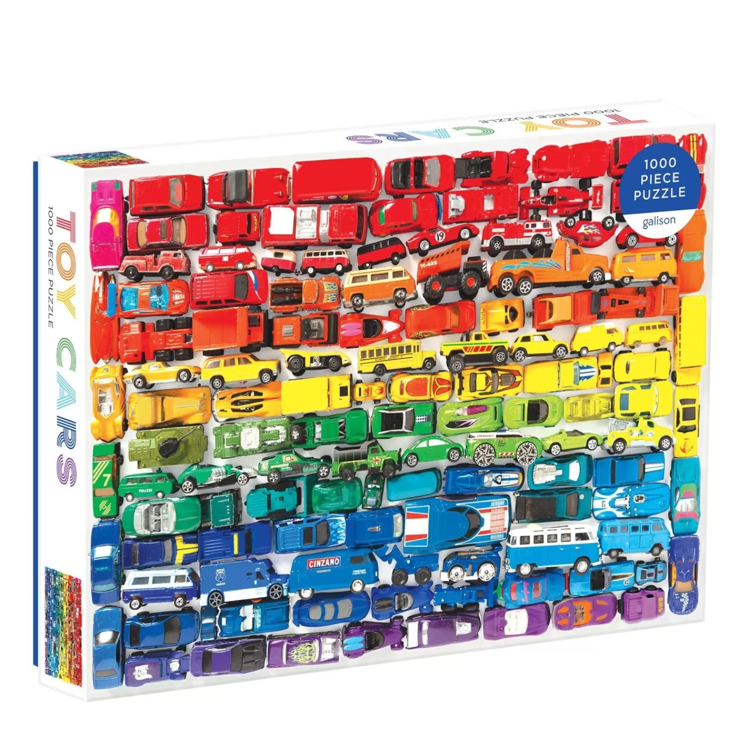 1000 Piece Puzzles*Galison Rainbow Toy Cars 1000 Piece Jigsaw Puzzle