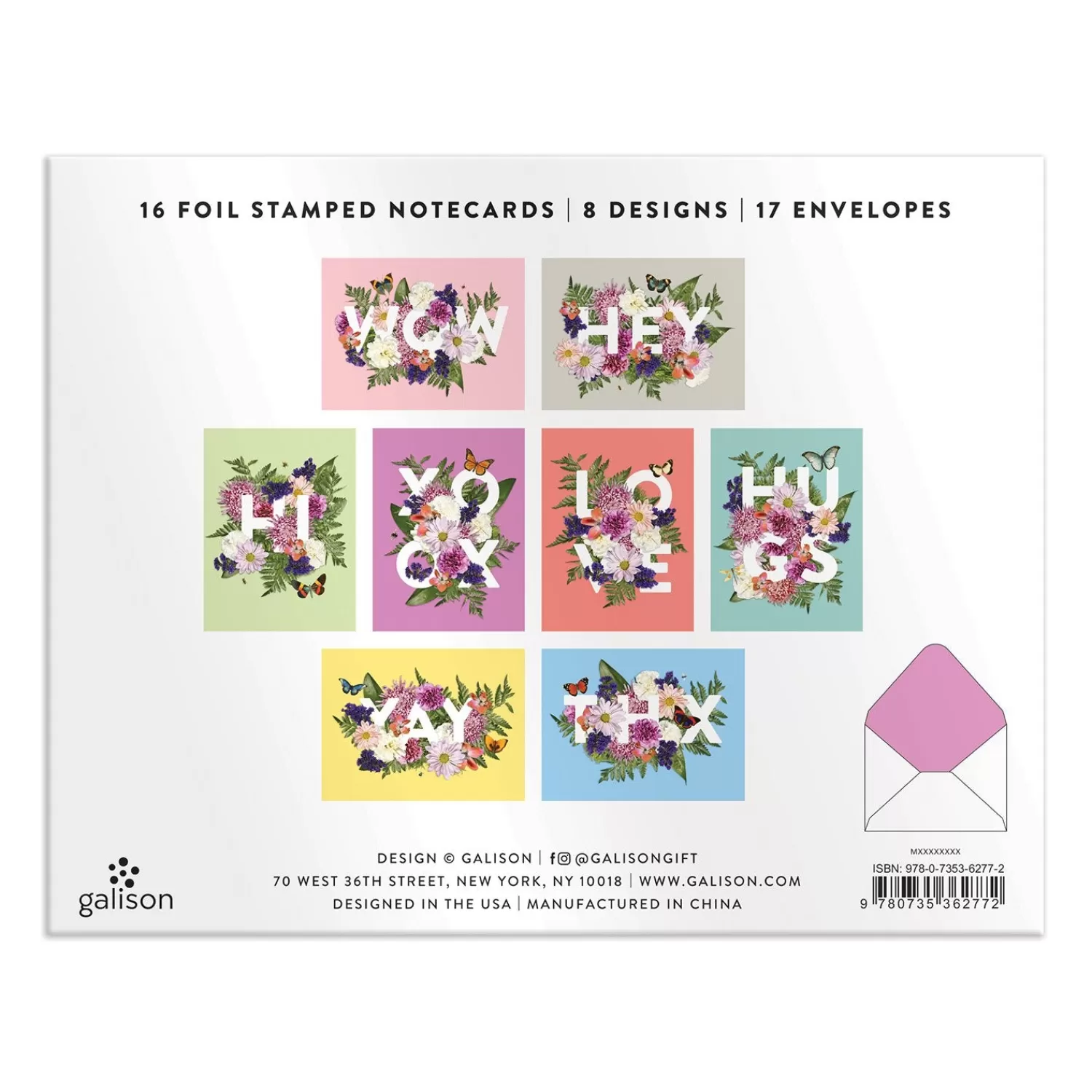 Greeting & Note Cards*Galison Say It With Flowers Greeting Assortment Notecard Box