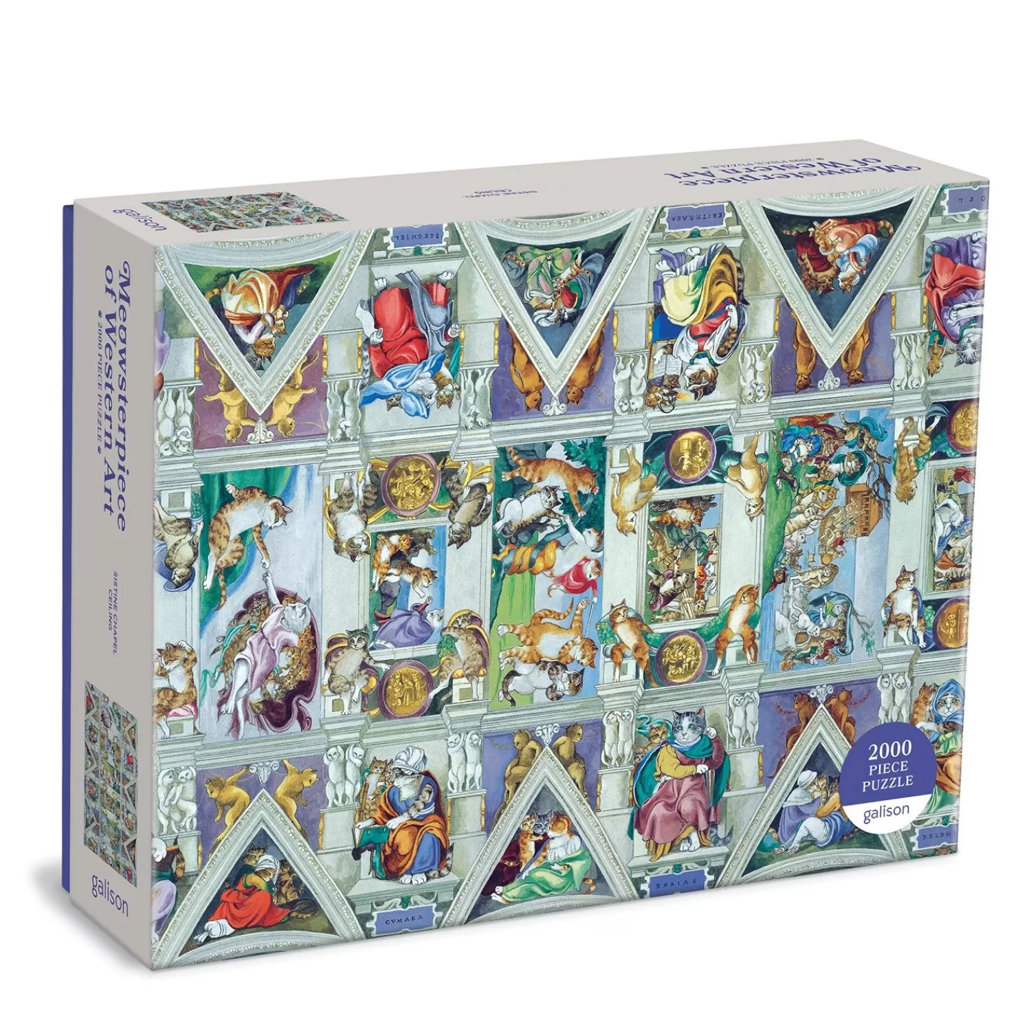 2000 Piece Puzzles*Galison Sistine Chapel Ceiling Meowsterpiece Of Western Art 2000 Piece Jigsaw Puzzle