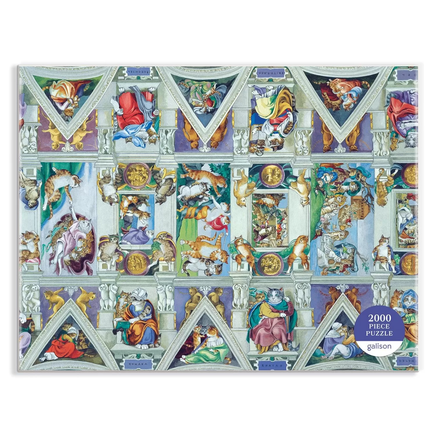 2000 Piece Puzzles*Galison Sistine Chapel Ceiling Meowsterpiece Of Western Art 2000 Piece Jigsaw Puzzle