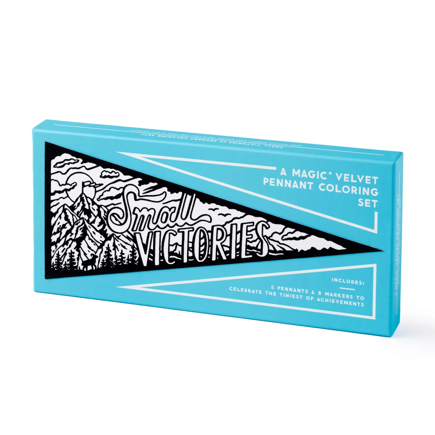 Pens & Pencils*Galison Small Victories Magic Velvet Pennant Coloring Set