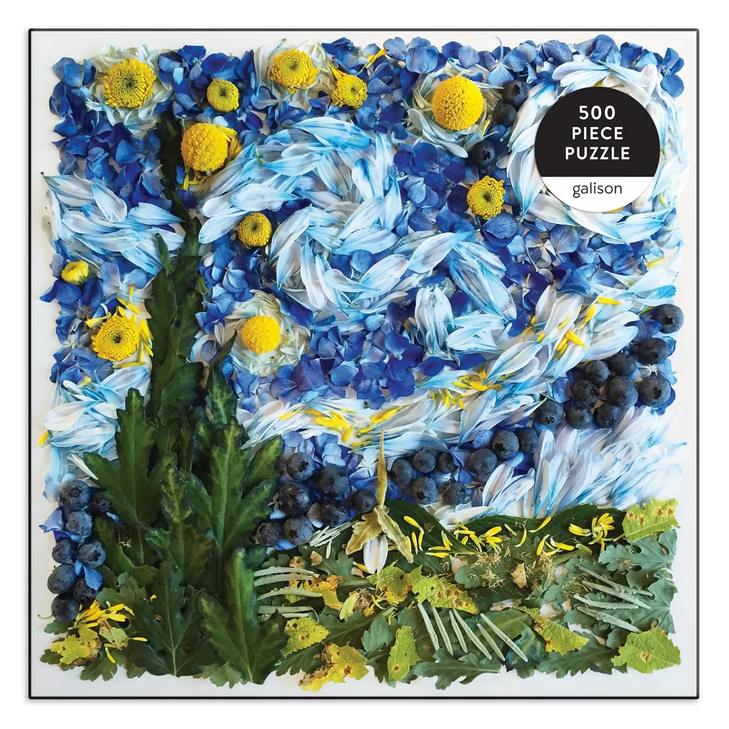 500 Piece Puzzles*Galison Starry Night Petals 500 Piece Jigsaw Puzzle