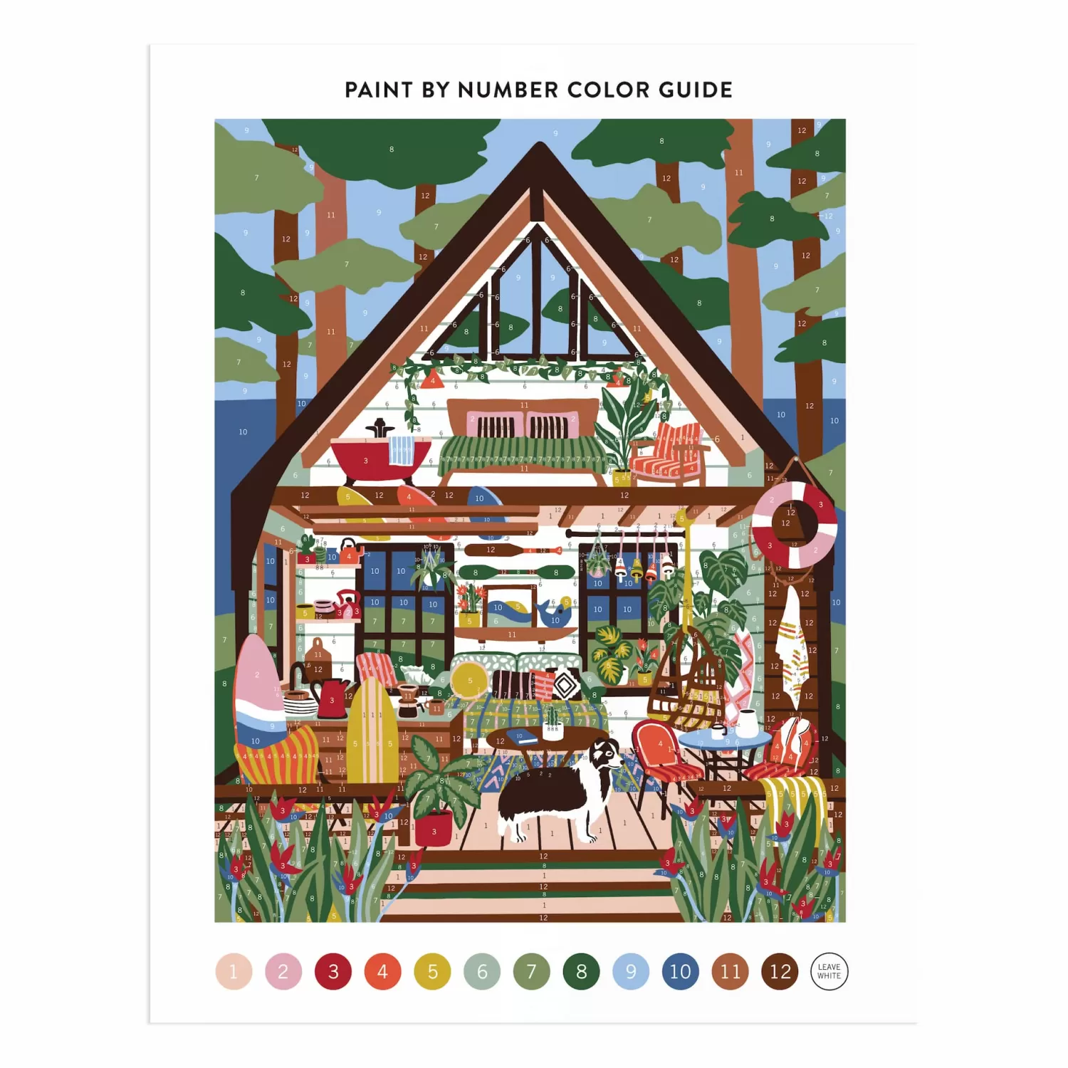 Paint By Number Kits*Galison Surf Shack Hideaway 11 X 14 Paint By Number Kit