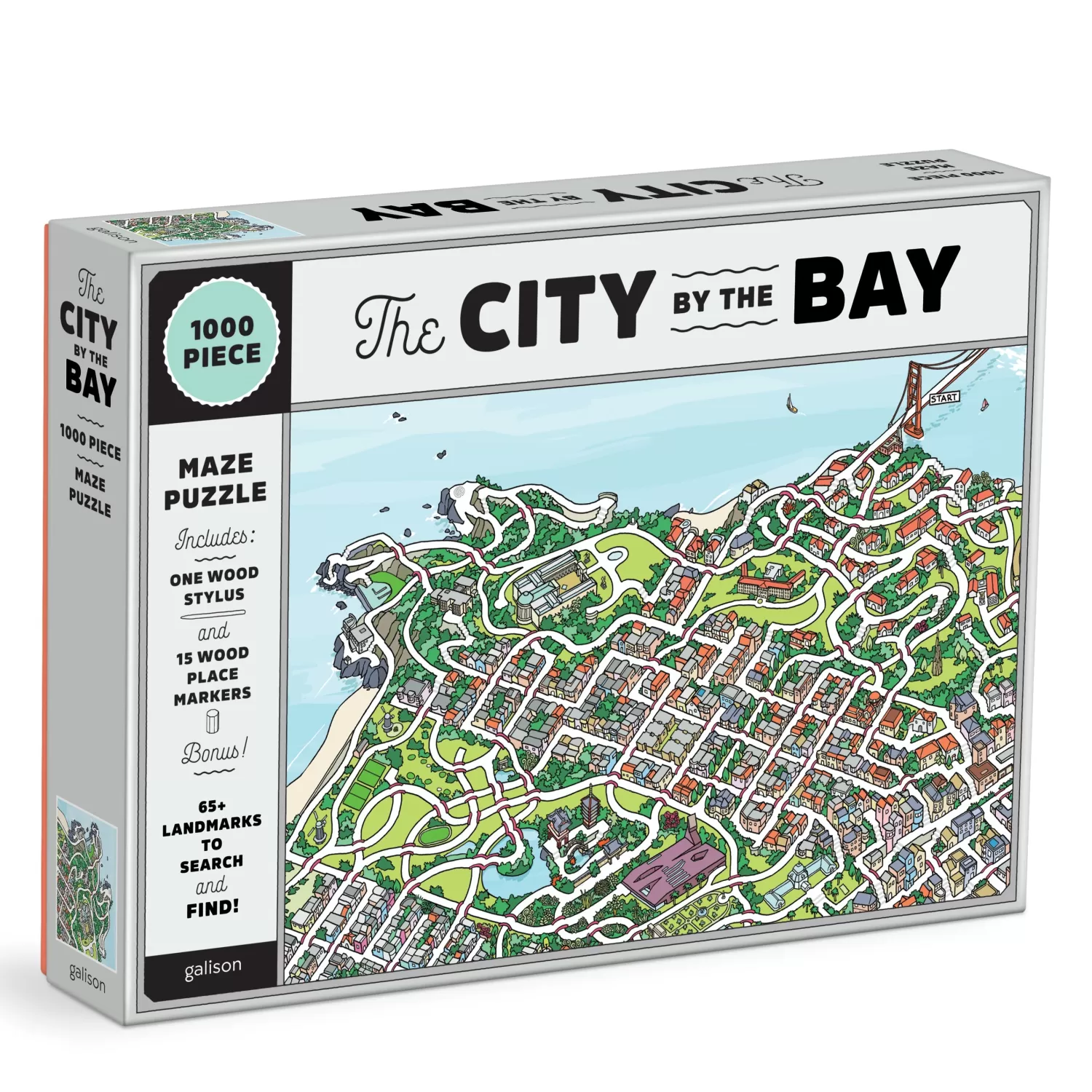 1000 Piece Puzzles*Galison The City By The Bay 1000 Piece Maze Puzzle