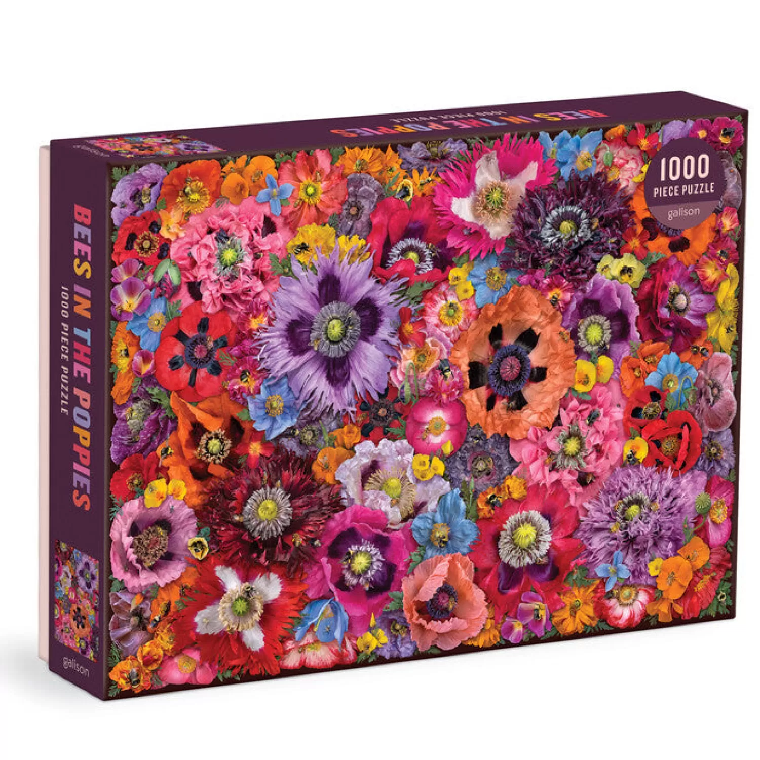 1000 Piece Puzzles*Galison Troy Litten Bees In The Poppies 1000 Piece Puzzle