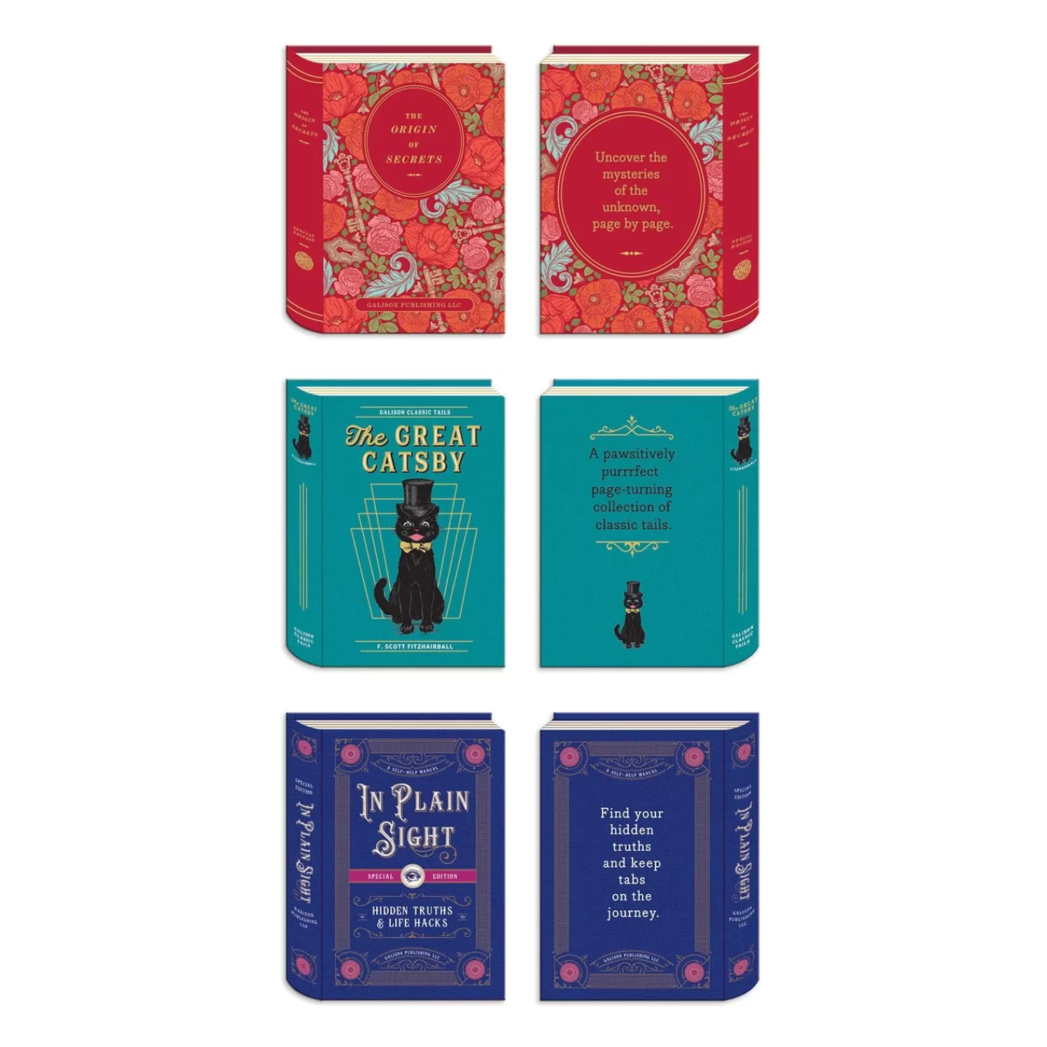 Bookmarks*Galison Vintage Books Shaped Magnetic Bookmarks