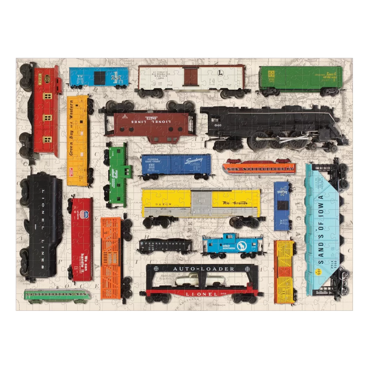 300 Piece Puzzles*Galison Vintage Toy Trains 300 Piece Jigsaw Puzzle