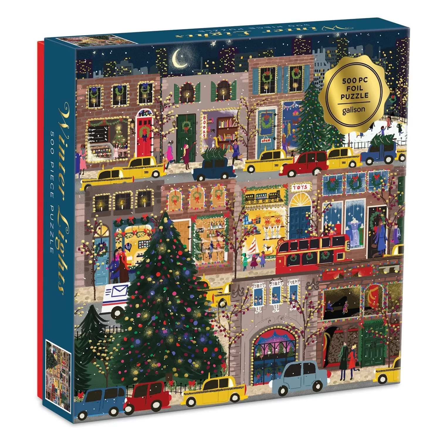 500 Piece Puzzles*Galison Winter Lights 500 Piece Foil Jigsaw Puzzle