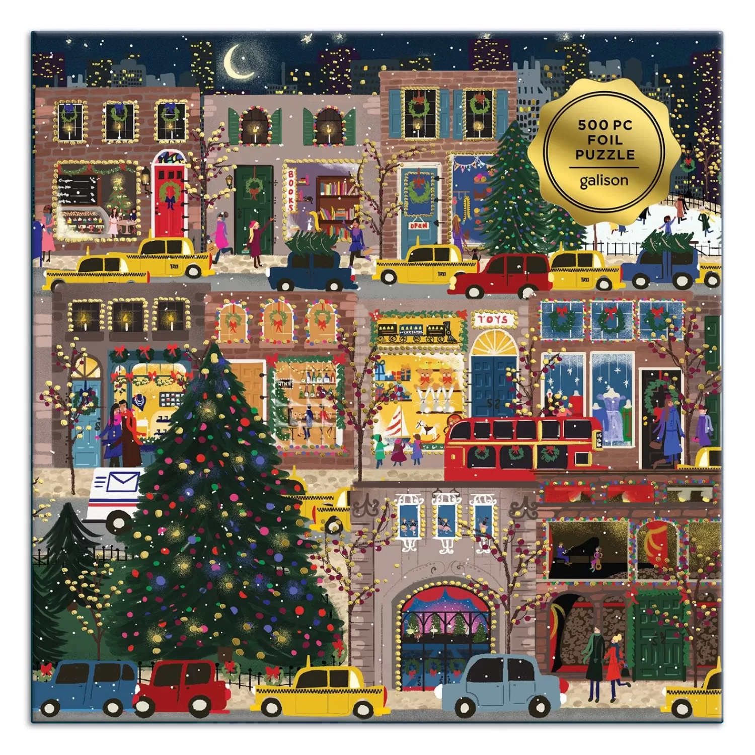 500 Piece Puzzles*Galison Winter Lights 500 Piece Foil Jigsaw Puzzle