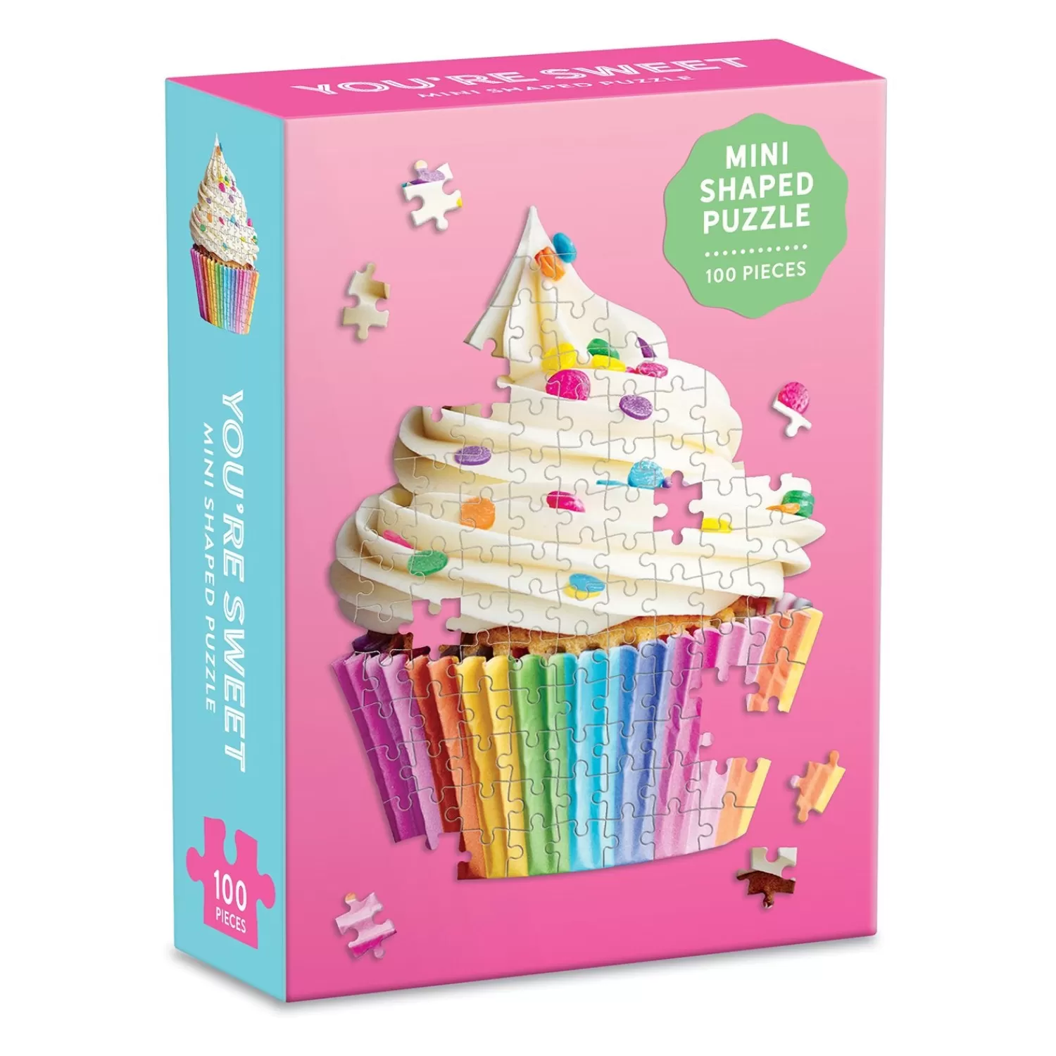 100 Piece Puzzles*Galison You'Re Sweet Cupcake 100 Piece Mini Shaped Jigsaw Puzzle