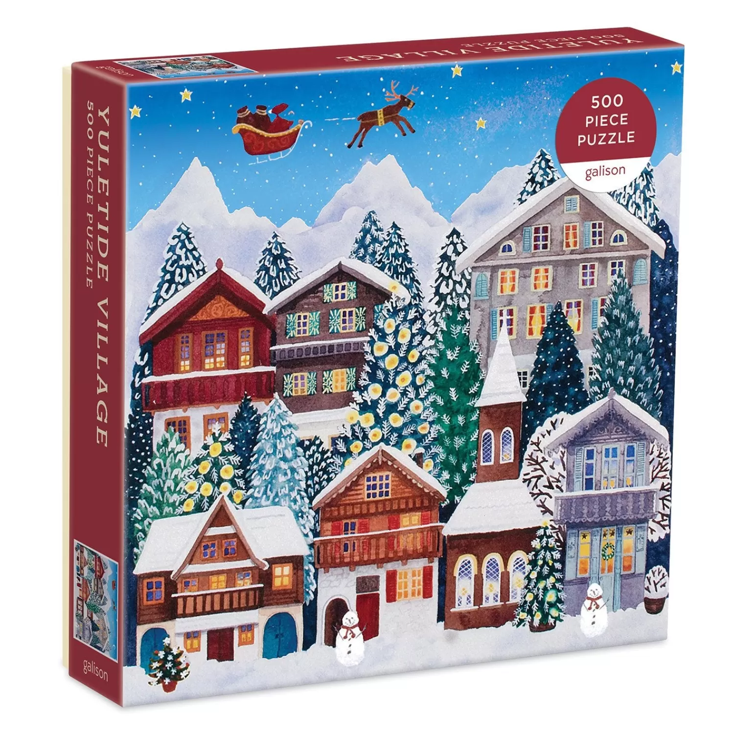 500 Piece Puzzles*Galison Yuletide Village 500 Piece Jigsaw Puzzle