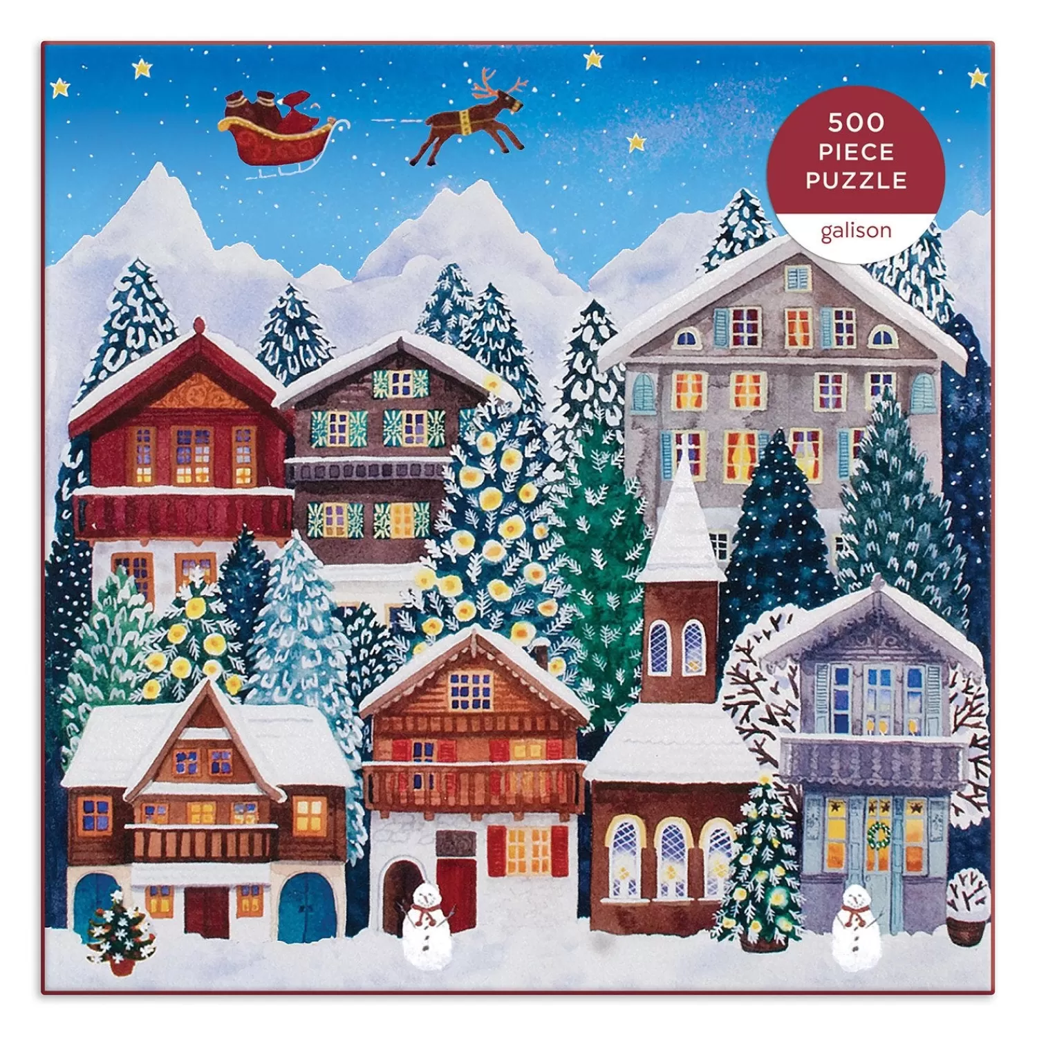 500 Piece Puzzles*Galison Yuletide Village 500 Piece Jigsaw Puzzle